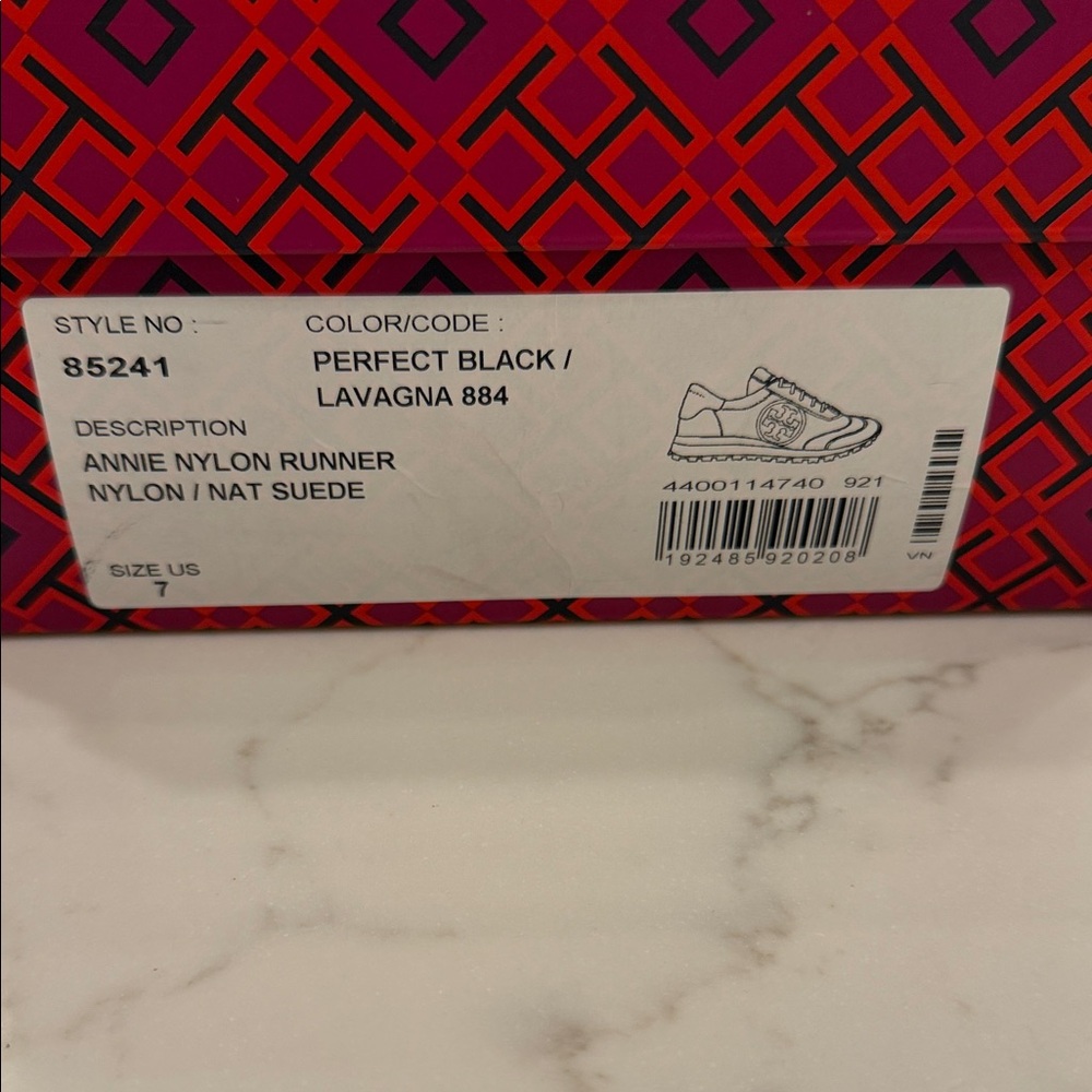 Tory Burch Annie Nylon Runner in Perfect Black / Lavagna - Picture 3 of 9